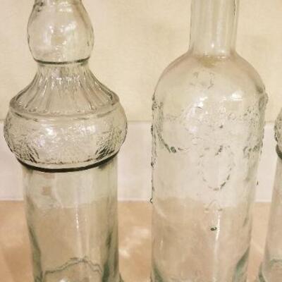 Lot #158: Bundle of (6) Vintage Fancy Glass Bottles