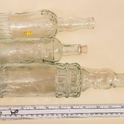 Lot #158: Bundle of (6) Vintage Fancy Glass Bottles