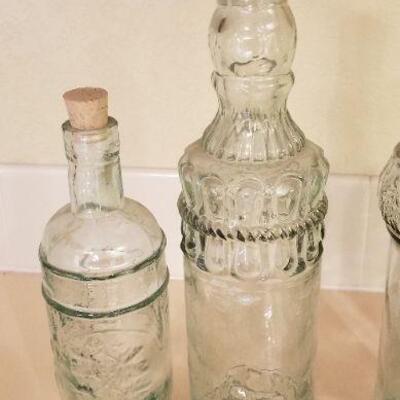 Lot #158: Bundle of (6) Vintage Fancy Glass Bottles