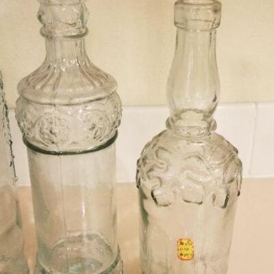 Lot #158: Bundle of (6) Vintage Fancy Glass Bottles