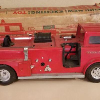Lot #160: Vintage TEXACO Fire Engine Truck w/ Original Box