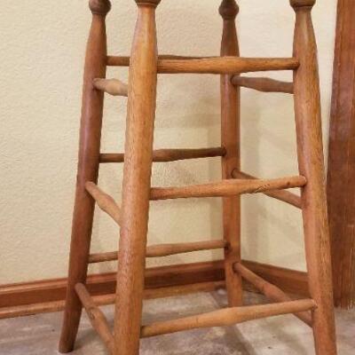 Lot #169: Vintage 28" Tall Wood Stool