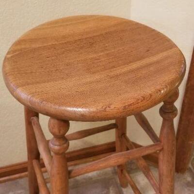 Lot #169: Vintage 28" Tall Wood Stool