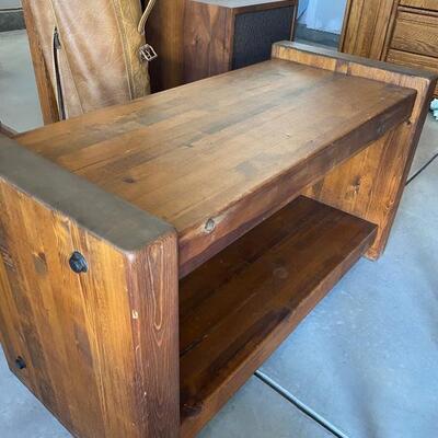 Solid wood modernist or rustic coffee table 