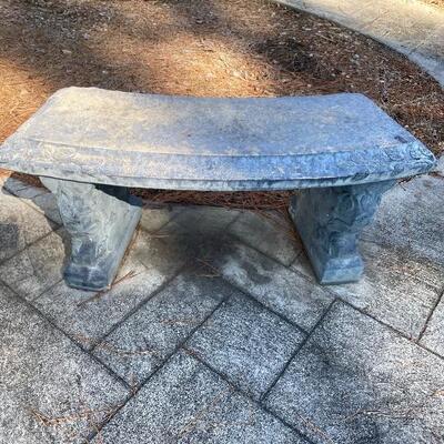 O - 435: Cement Curved 3pc Bench 