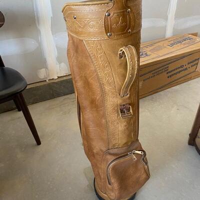 Vintage leather Atlantic golf bag 