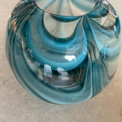 Hand blown glass bowl 
