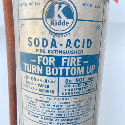 Vintage Kidder Soda-Acid Fire Extinguisher -A