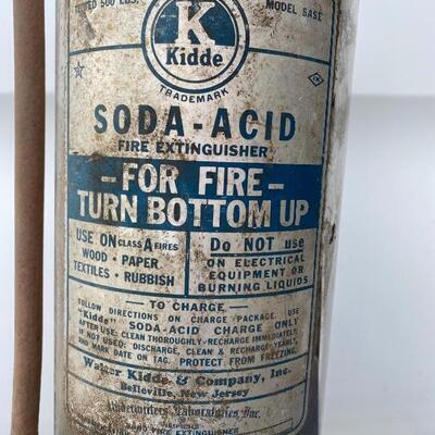 Vintage Kidder Soda-Acid Fire Extinguisher -B 