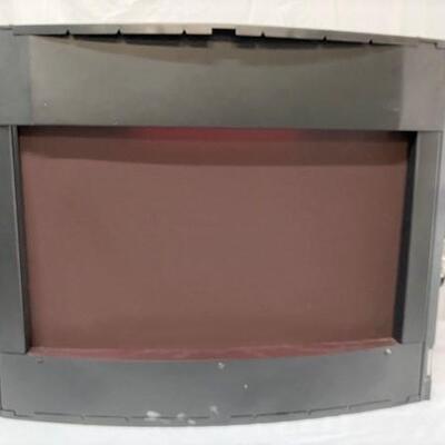LOT#H10: Contemporary Curved Glass Electric Fireplace w/ Remote