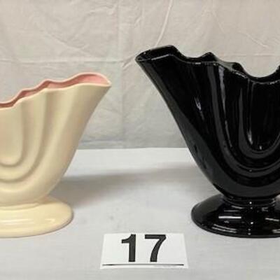 LOT#V17: Pair of Mid-Century Gladiolus Vases