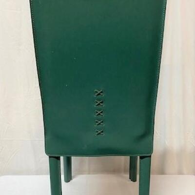 LOT#D19: Teal Italian Leather Chair by Arper