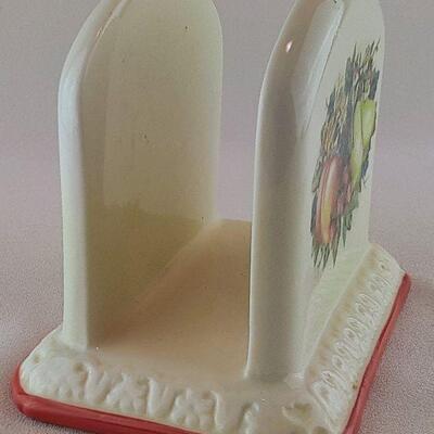 Avon Ceramic Sweet Country Harvest Napkin Holder