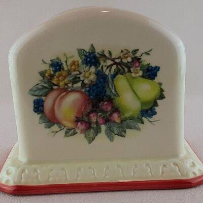 Avon Ceramic Sweet Country Harvest Napkin Holder
