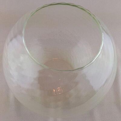 Clear Swirl Glass Fish Bowl