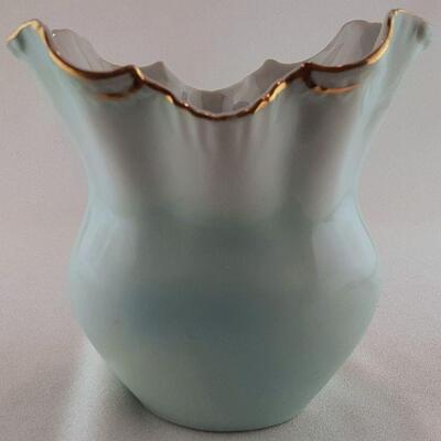 Wide Mouth Floral Porcelain Vase
