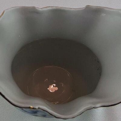 Wide Mouth Floral Porcelain Vase