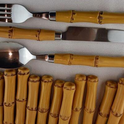 6 place Faux Bamboo Tableware