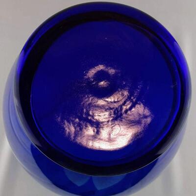 Cobalt Blue Swirl Vase