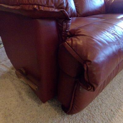 LOT 3  LAZY BOY LEATHER DOUBLE RECLINER 