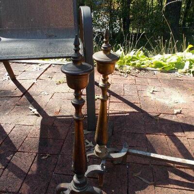 Vintage Brass Andirons