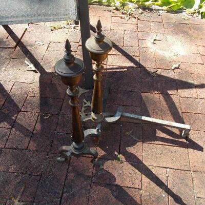 Vintage Brass Andirons