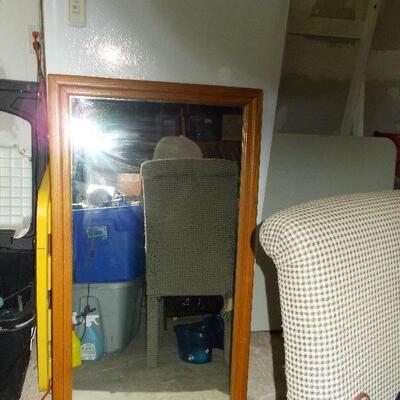 Heavy Oak Framed Mirror