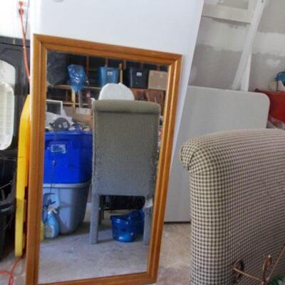 Heavy Oak Framed Mirror