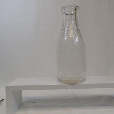 247 White Eagle Dairy Quart Glass Milk Bottle