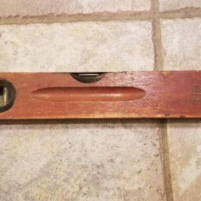 Lot #175: Vintage STANLEY Cherry Wood Level