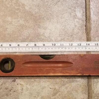 Lot #175: Vintage STANLEY Cherry Wood Level