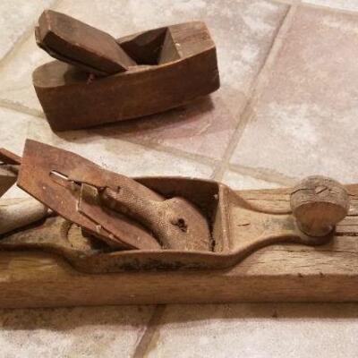 Lot #177: (2) Antique Wood Planer Tools