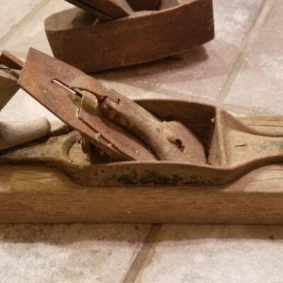Lot #177: (2) Antique Wood Planer Tools