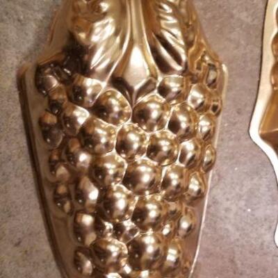 Lot #184: Pair of Vintage Rosy Copper Baking Molds
