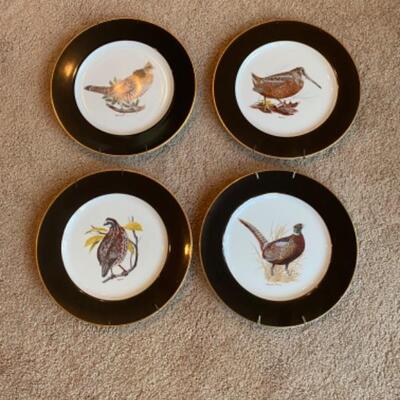 I - 501  Set of 4 Arthur Singer Woodmere Bird Plates 