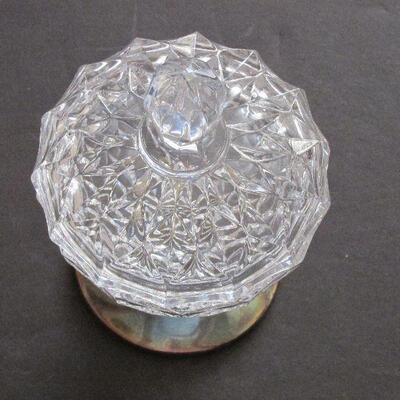 Lot 22- Wallace Crystal and Silver Candy Dish