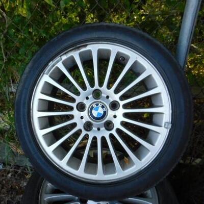 Set of Four BMW Wheels on 205/50R17 Tires with Additional Two Tires (A)