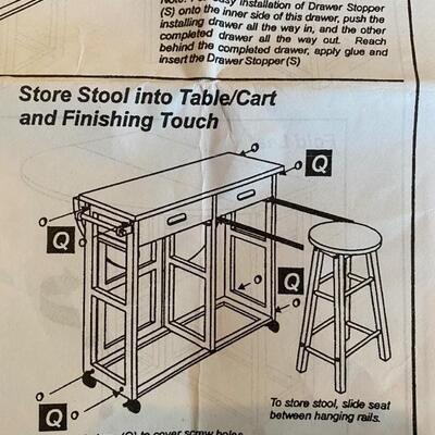 I - 522. Space Saver Table and Stool Set