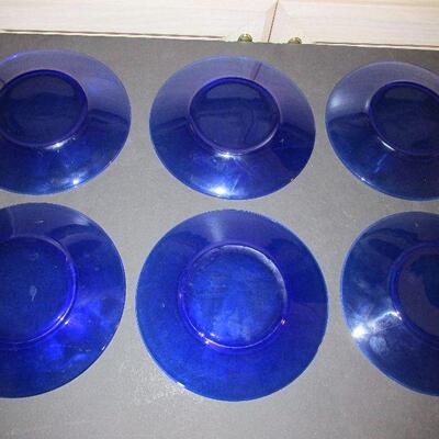 Lot 39- Blue Glass Plates