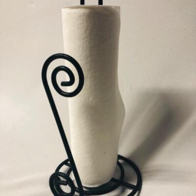 Beautiful Iron-Work Black Paper Towel Holder/ Dispenser by Southern Living.