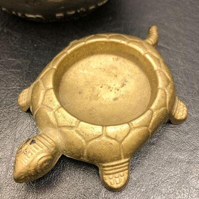 U97: Vintage 1968 Mortar And Brass Paper Weights