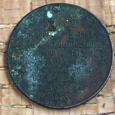 C11: Andrew Jackson Antique Token Medal