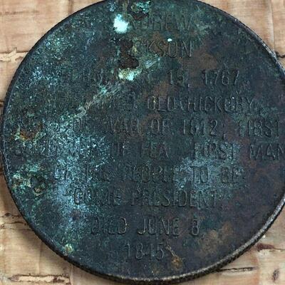 C11: Andrew Jackson Antique Token Medal