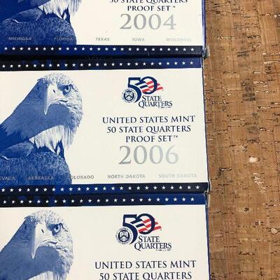 C32: 2003-2008 Mint Quarter Proof Sets