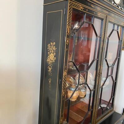 C - 579. Antique Chinese Chippendale China Cabinet