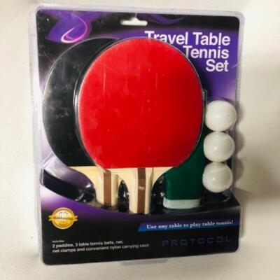 TRAVEL~TABLE TENNIS SET. Never used and all accessories are accounted for. 