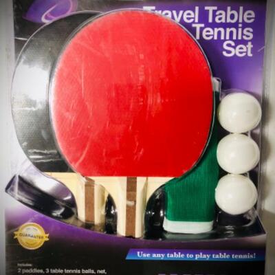 TRAVEL~TABLE TENNIS SET. Never used and all accessories are accounted for. 