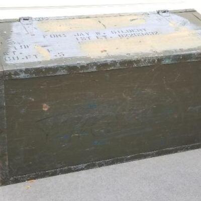 Lot 200: Large Vintage Military Storage Trunk