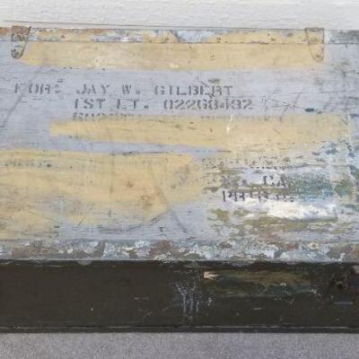 Lot 200: Large Vintage Military Storage Trunk