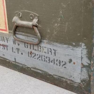 Lot 200: Large Vintage Military Storage Trunk